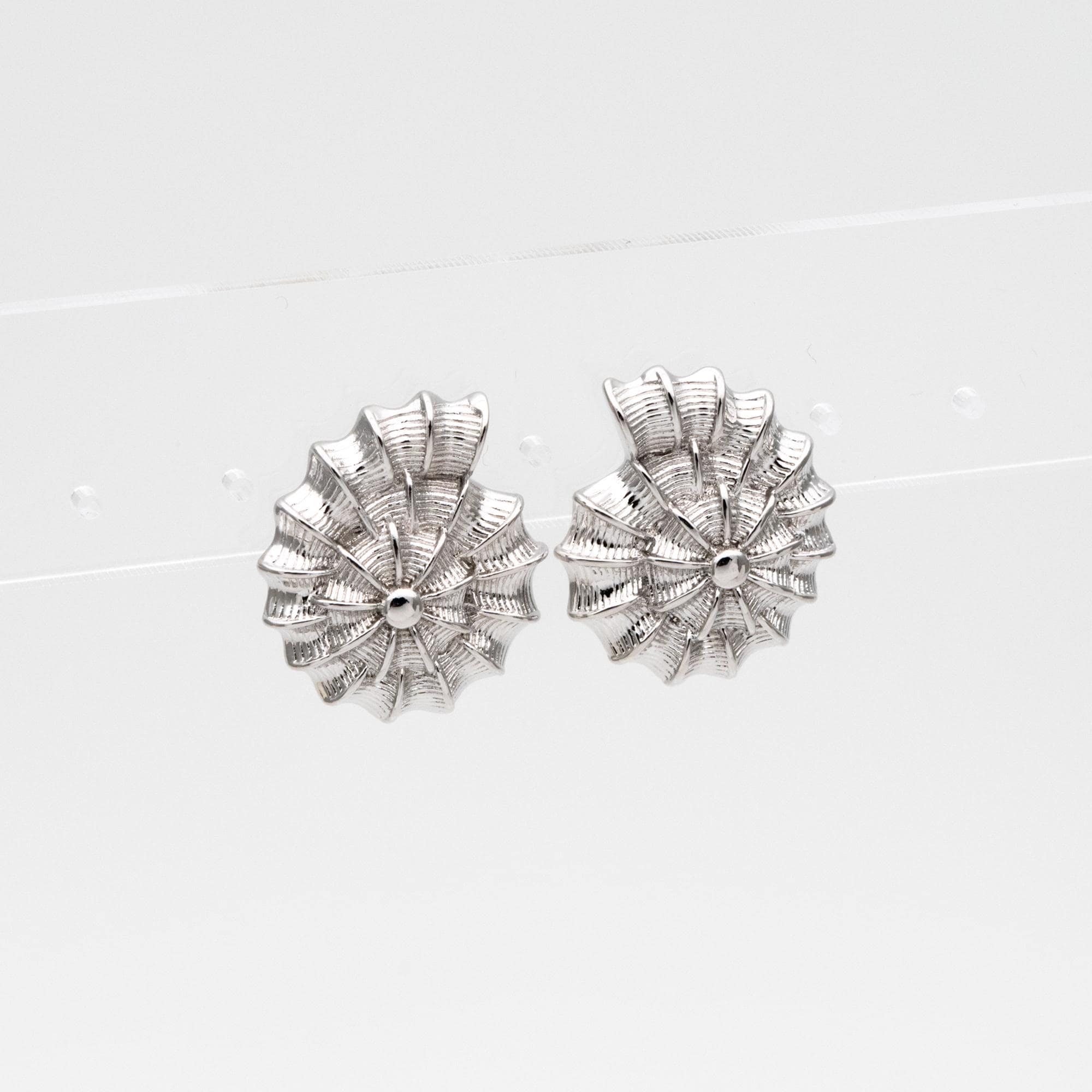 4pcs Gold/ Silver Tone Spiral Shell Earrings, Modern Style Earrings, Fashion Earrings, Beach Jewelry (GB-4571)